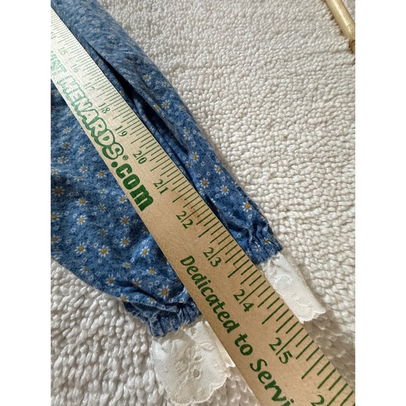 VTG Prairie Maxi Dress with Bonnet Cottagecore Pioneer Holly Hobby Costume - Picture 9 of 12